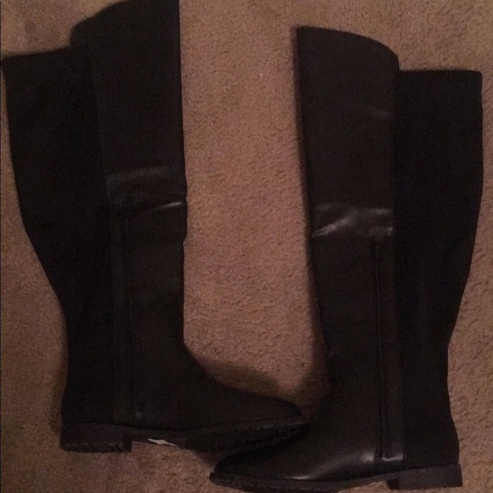 ‼️ON SALE ‼️Black Leather Over The Knee Boot